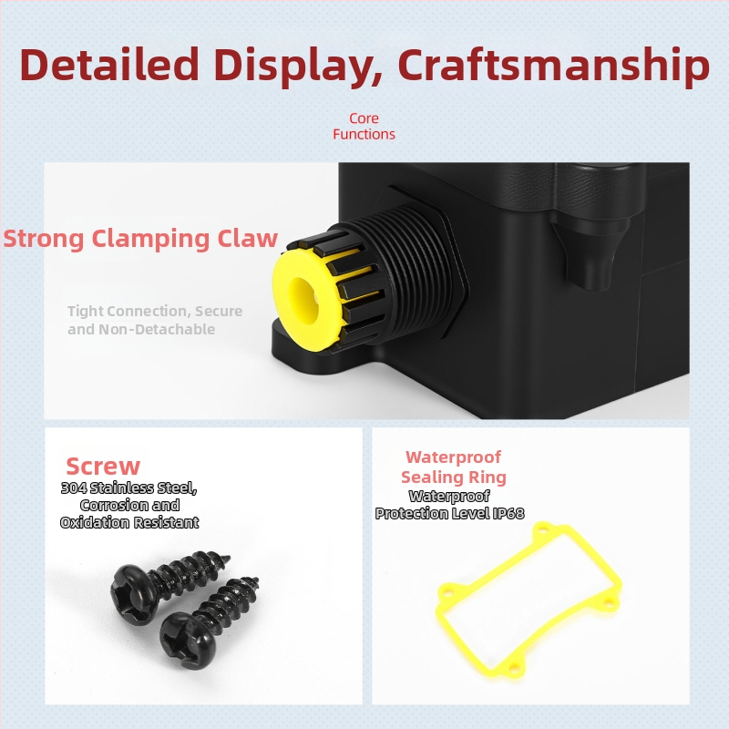 Kenaton Външна водоустойчива кутия за свързване със терминали, нейлонова огнеупорна обвивка, IP68, монтажни уши