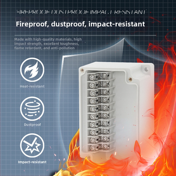 Išorinio atsparaus vandeniui jungčių dėžė su 6P terminalų bloku, kabelių sandarikliais ir ABS plastiko korpusu