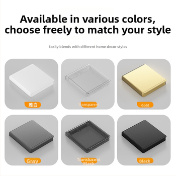 86 tipo plonas atsparus vandeniui vonios kambario jungiklių ir kištukinių lizdų gaubtas, klijuojamas montavimas, PC korpusas (Ouben)