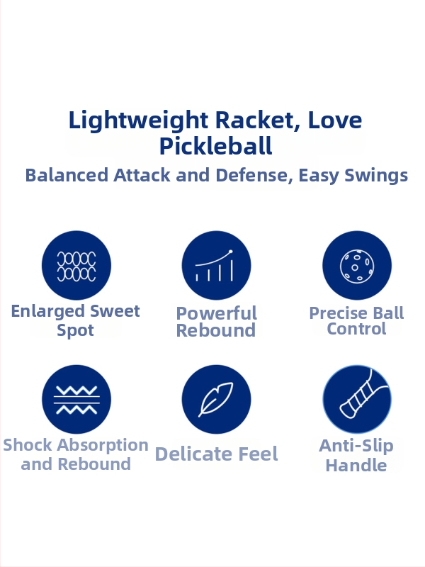 Pickleball nūja no stikla šķiedras, iekšējai un ārējai lietošanai, pielāgojama; svars 280 g (viena sitiena) vai 760 g (pilns komplekts); zīmols Kenier
