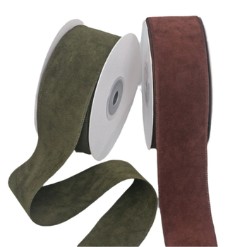 Двустранна велурена лента в корейски стил, найлон, за DIY панделки и аксесоари за коса