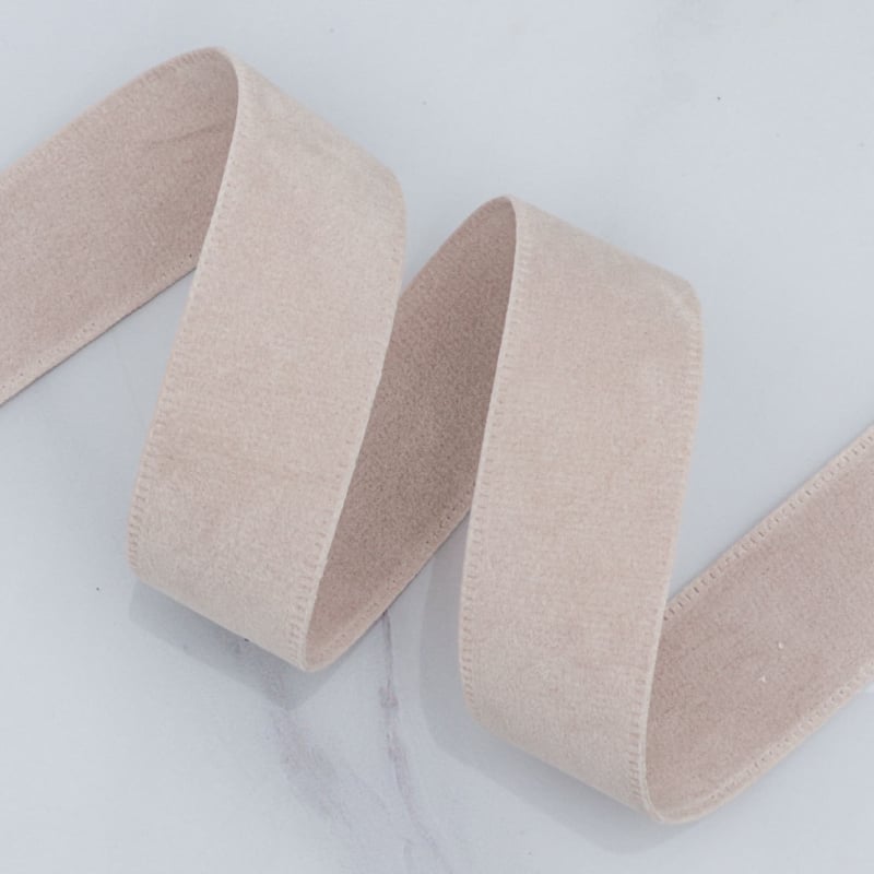 Двустранна велурена лента в корейски стил, найлон, за DIY панделки и аксесоари за коса