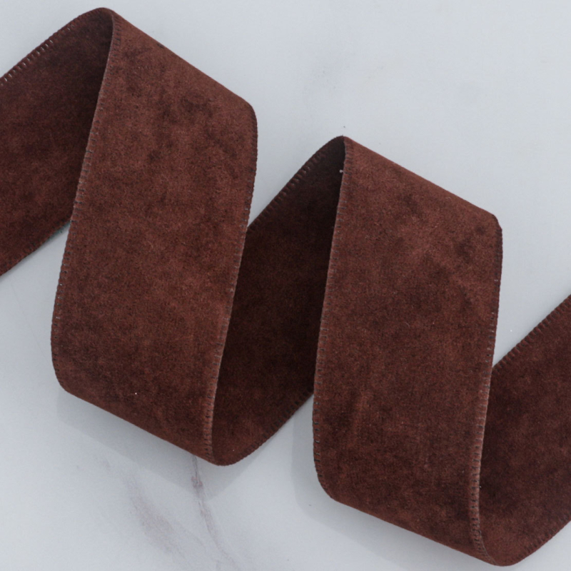 Двустранна велурена лента в корейски стил, найлон, за DIY панделки и аксесоари за коса