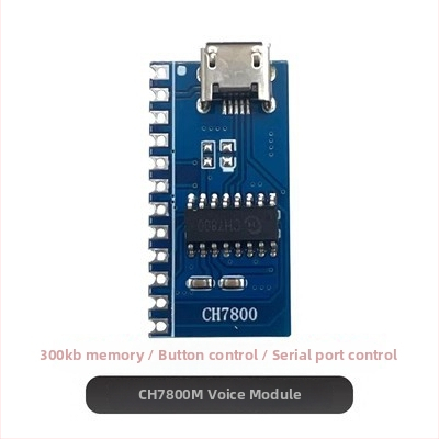 CH7800 balso modulis su USB sąsaja, serijinės jungties valdymas, 100V maitinimas, išorinio stiprintuvo palaikymas, MP3 garso atkūrimas