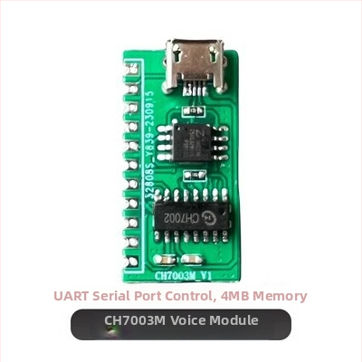 CH7800 balso modulis su USB sąsaja, serijinės jungties valdymas, 100V maitinimas, išorinio stiprintuvo palaikymas, MP3 garso atkūrimas