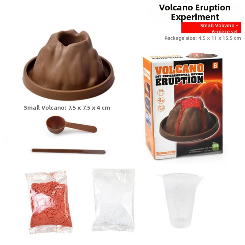 Vulkaanipurske DIY-teaduskatsese komplekt — plastmassist mänguasi 7–14-aastastele, bränd Like a Fish, sisaldab kostüümi ja kartongkarpi