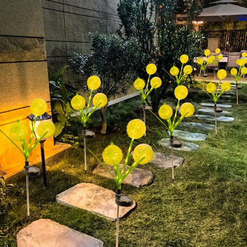 Saulės energijos LED sodo lemputė su žalio svogūno forma dizainu, IP65 atsparus vandeniui, nuotolinio valdymo, lauko kraštovaizdžio apšvietimas