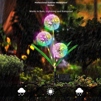 Saulės energijos LED sodo lemputė su žalio svogūno forma dizainu, IP65 atsparus vandeniui, nuotolinio valdymo, lauko kraštovaizdžio apšvietimas