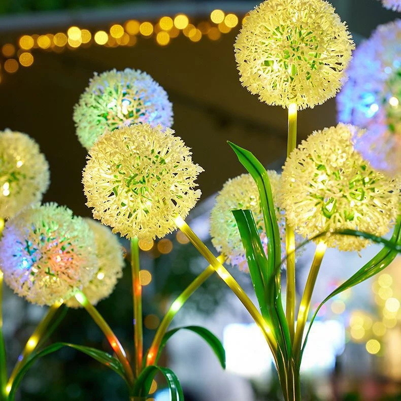 Saulės energijos LED sodo lemputė su žalio svogūno forma dizainu, IP65 atsparus vandeniui, nuotolinio valdymo, lauko kraštovaizdžio apšvietimas