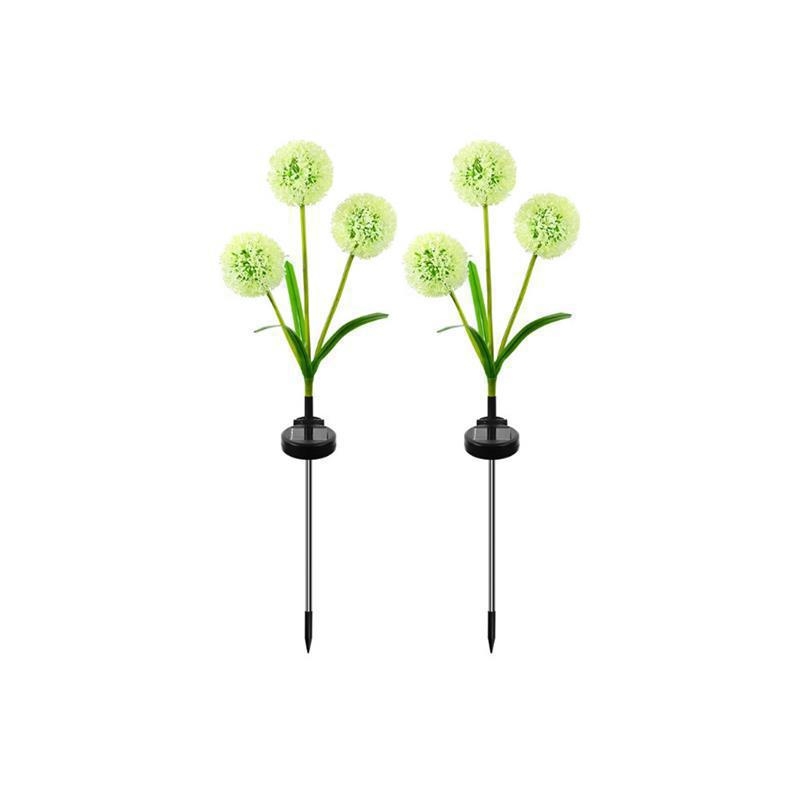 Saulės energijos LED sodo lemputė su žalio svogūno forma dizainu, IP65 atsparus vandeniui, nuotolinio valdymo, lauko kraštovaizdžio apšvietimas