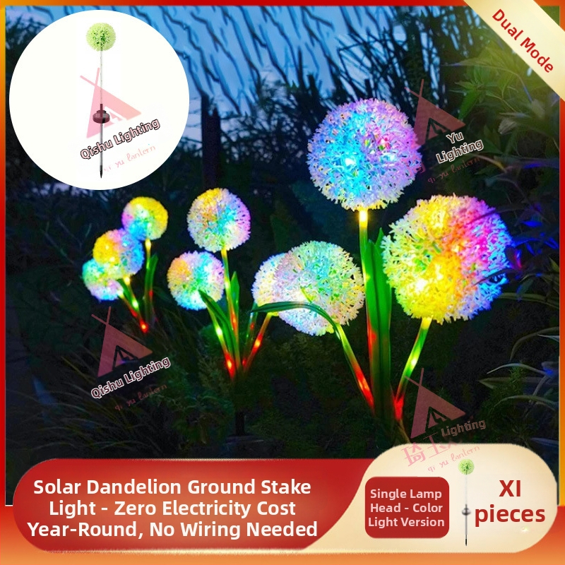 Saulės energijos LED sodo lemputė su žalio svogūno forma dizainu, IP65 atsparus vandeniui, nuotolinio valdymo, lauko kraštovaizdžio apšvietimas