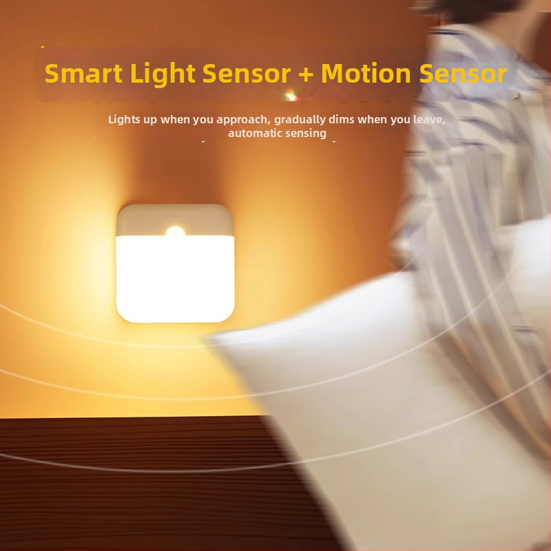 Judėjimo jutiklio naktinė lemputė koridoriui – automatinis įjungimas, balso valdymas (Prekės ženklas Really Bright, Modelis 03, OEM apdorojimas, MOQ 1, Stilius paprastas ir modernus)