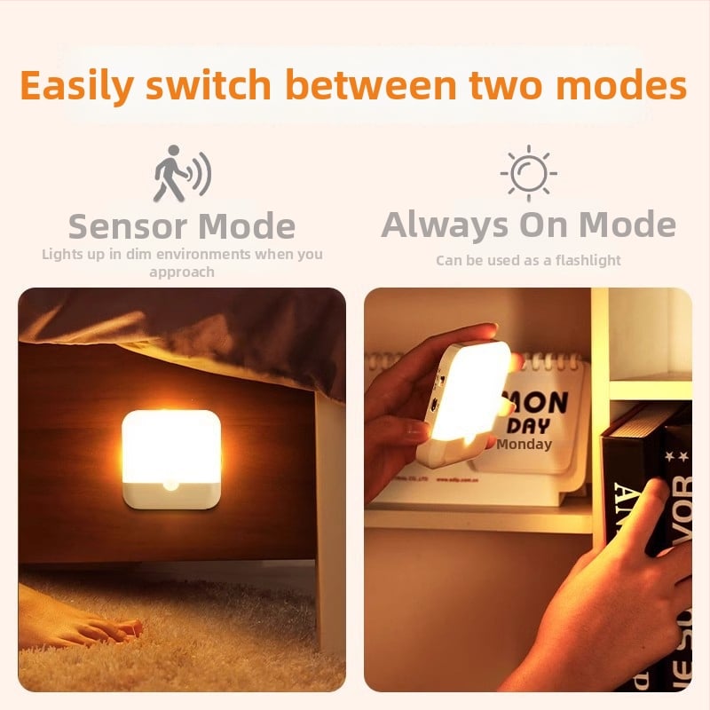 Judėjimo jutiklio naktinė lemputė koridoriui – automatinis įjungimas, balso valdymas (Prekės ženklas Really Bright, Modelis 03, OEM apdorojimas, MOQ 1, Stilius paprastas ir modernus)