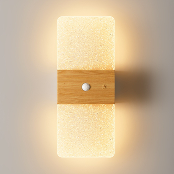 LED τοίχικο νυχτερινό φως με αισθητήρα κίνησης, επαναφορτιζόμενη ενσωματωμένη μπαταρία, ασύρματο, ακρυλικό κάλυμμα