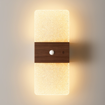 LED τοίχικο νυχτερινό φως με αισθητήρα κίνησης, επαναφορτιζόμενη ενσωματωμένη μπαταρία, ασύρματο, ακρυλικό κάλυμμα