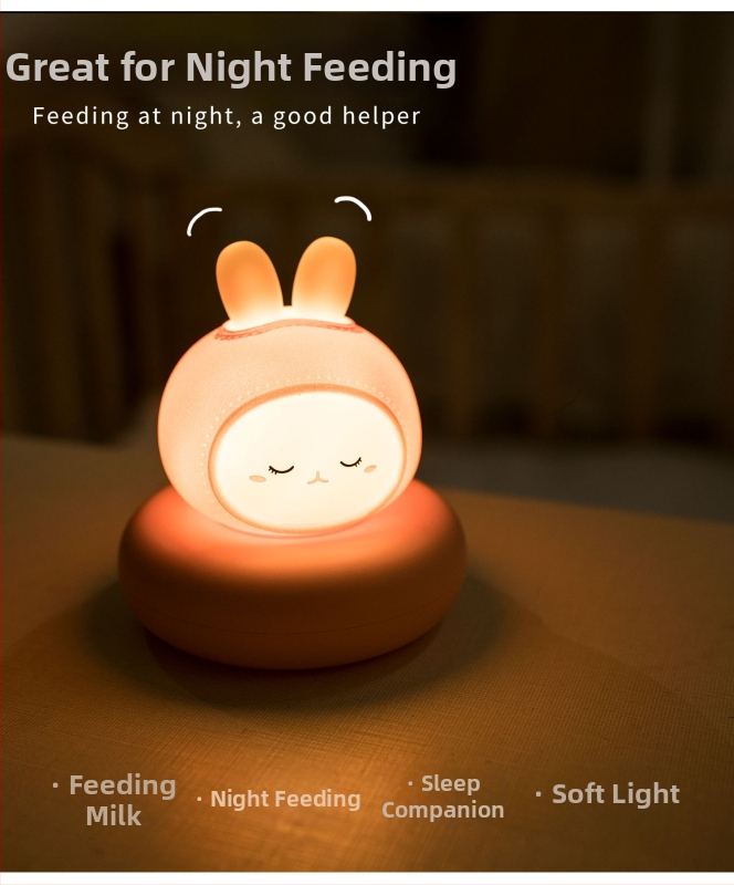 Νυχτερινό φωτιστικό γραφείου USB επαναφορτιζόμενο, αφής, σε σχήμα ζωάκι καρτούν, PVC σκιά, με ενσωματωμένη μπαταρία