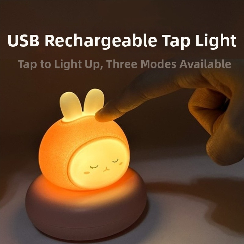 Νυχτερινό φωτιστικό γραφείου USB επαναφορτιζόμενο, αφής, σε σχήμα ζωάκι καρτούν, PVC σκιά, με ενσωματωμένη μπαταρία