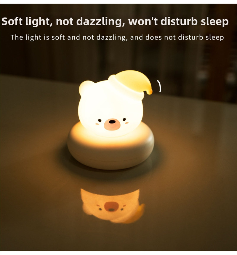 Νυχτερινό φωτιστικό γραφείου USB επαναφορτιζόμενο, αφής, σε σχήμα ζωάκι καρτούν, PVC σκιά, με ενσωματωμένη μπαταρία