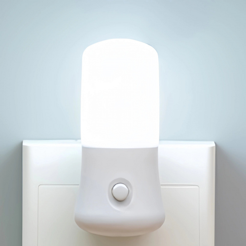 LED öölamp pistikuga ja lülitiga, 3W, soe ja jahe valgus, elutoas ja magamistubas, plastikvarjund