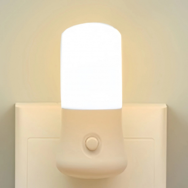 LED öölamp pistikuga ja lülitiga, 3W, soe ja jahe valgus, elutoas ja magamistubas, plastikvarjund