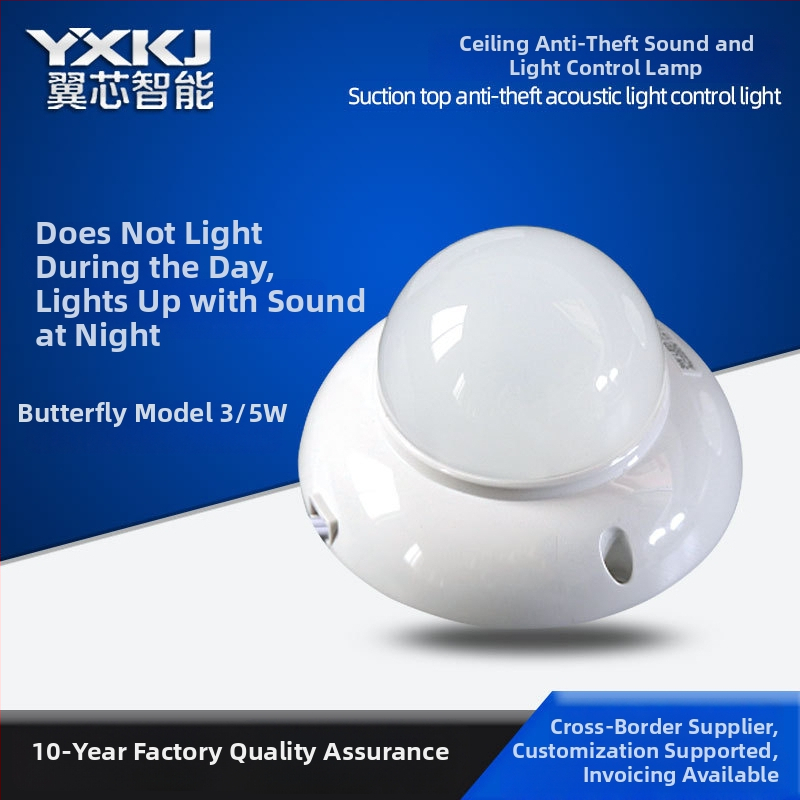 Corp de iluminat LED pentru plafon cu control inteligent audio și luminozitate și detecție radar (Model YX-863, IP66, 85-265V, 275 lm, unghi fascicul 180°)