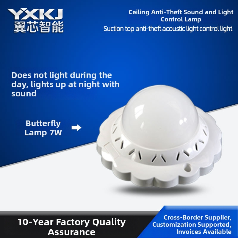 Corp de iluminat LED pentru plafon cu control inteligent audio și luminozitate și detecție radar (Model YX-863, IP66, 85-265V, 275 lm, unghi fascicul 180°)