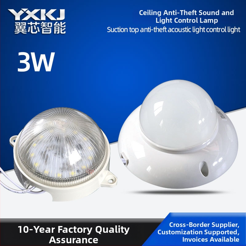 Corp de iluminat LED pentru plafon cu control inteligent audio și luminozitate și detecție radar (Model YX-863, IP66, 85-265V, 275 lm, unghi fascicul 180°)