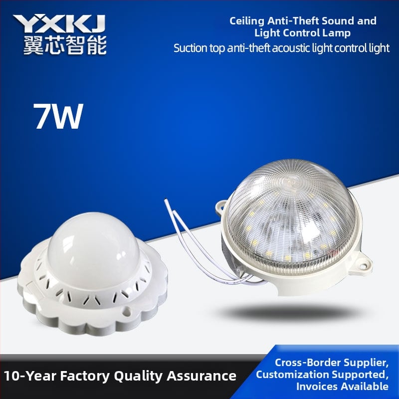 Corp de iluminat LED pentru plafon cu control inteligent audio și luminozitate și detecție radar (Model YX-863, IP66, 85-265V, 275 lm, unghi fascicul 180°)