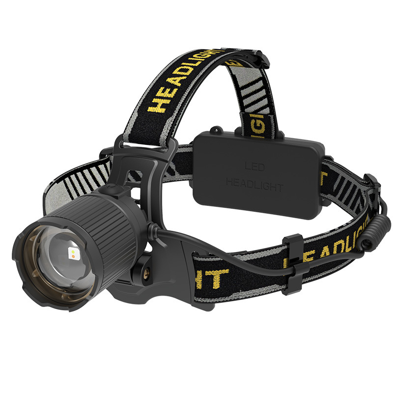 Galvos žibintas LED su dviem šviesos šaltiniais, jutiklinis aktyvavimas, priartinimas, 360° pasukimas, įkraunamas