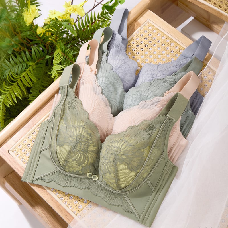 Moteriška nėrinių push-up liemenėlė, reguliuojamos petnešėlės, kvėpuojanti medžiaga, šoninė parama — vidutinio dydžio kaušelis, nugaros užsegimas su penkiais kabliukais