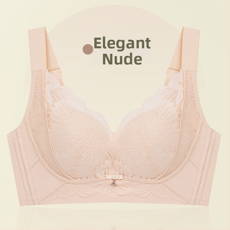 Moteriška nėrinių push-up liemenėlė, reguliuojamos petnešėlės, kvėpuojanti medžiaga, šoninė parama — vidutinio dydžio kaušelis, nugaros užsegimas su penkiais kabliukais