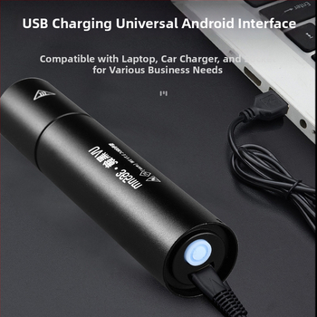 Įkraunama UV Wood's lemputė 365 nm su LED šviesa fluorescencijos aptikimui, aliuminio lydinio korpusas, 800 mAh baterija, įkroviklis įtrauktas