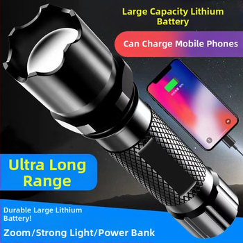 Įkraunama LED prožektorius su saulės energija ir rankinio generatoriaus funkcija, 20W, 800 mAh, diapazonas 200-500 m