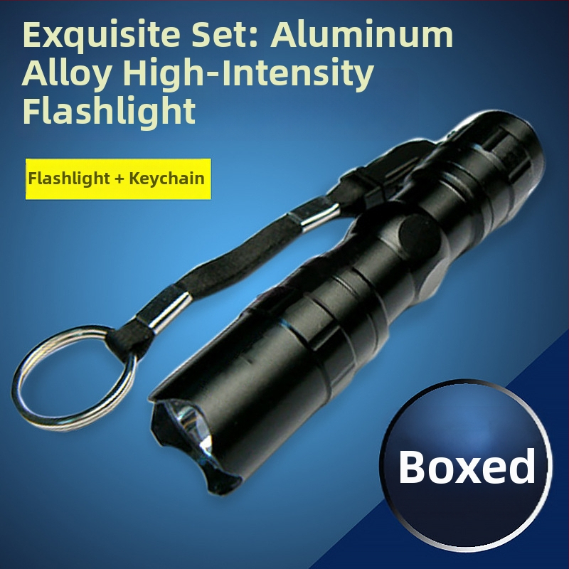 Kompaktiškas LED žibintuvėlis, patvarus ir nešiojamas, 3W, 1.5V, 10 m diapazonas