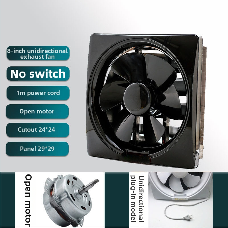 Langų tipo ištraukiamasis ventiliatorius virtuvei ir voniai, 1000W, 220V, 50Hz, pakabinamas montavimas