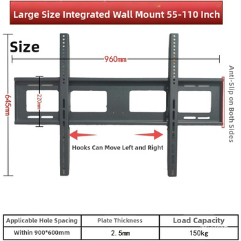Integruotas televizoriaus sieninis laikiklis, universalus suderinamumas, modelis 3265, apkrovos talpa 5-10 kg