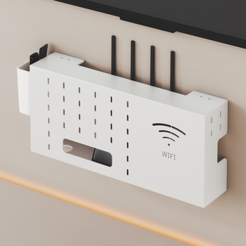 Solno Sieninis laikiklis set-top dėžutei ir maršrutizatoriui (anglies plienas, kabliuko tvirtinimas, 1 pakopa, daugiafunkcinis)