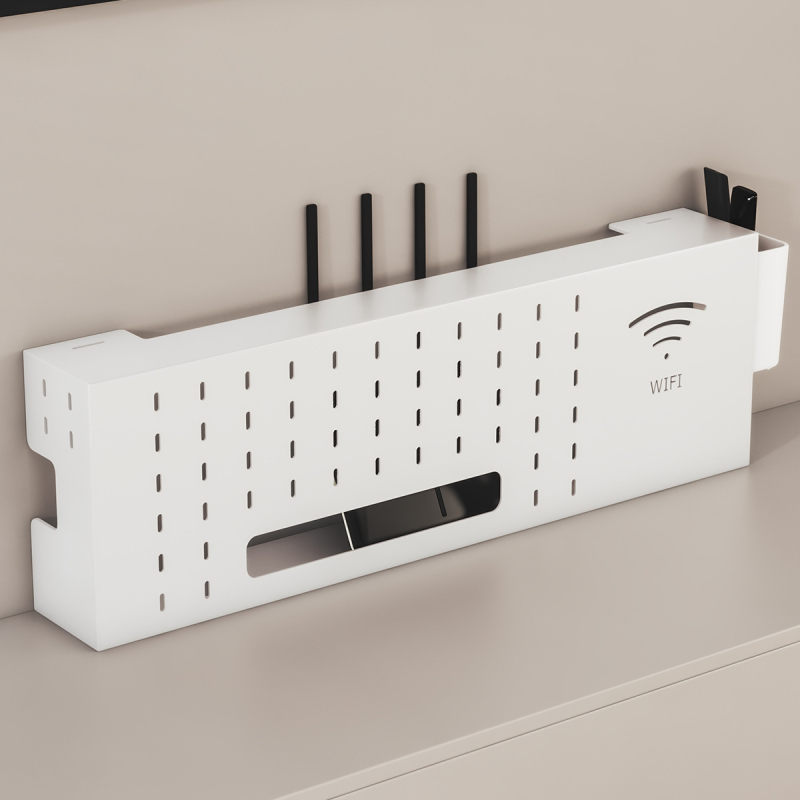 Solno Sieninis laikiklis set-top dėžutei ir maršrutizatoriui (anglies plienas, kabliuko tvirtinimas, 1 pakopa, daugiafunkcinis)