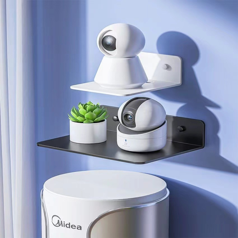 Sieninis daugiafunkcinis laikiklis projektoriui, maršrutizatoriui ir TV dėžei - be gręžimo, anglies plienas, paprastas modernus dizainas, vieno sluoksnio laikymas, tinkamas svetainei ir miegamajam