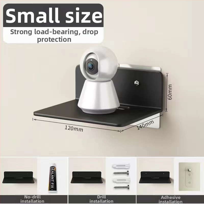 Sieninis daugiafunkcinis laikiklis projektoriui, maršrutizatoriui ir TV dėžei - be gręžimo, anglies plienas, paprastas modernus dizainas, vieno sluoksnio laikymas, tinkamas svetainei ir miegamajam