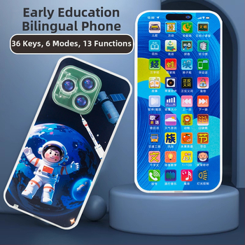 Vaikų mokymosi planšetė — dviejų kalbų kinų-anglų mokymasis, 36 mygtukai, įkraunama ličio baterija, jutiklinis ekranas, balso atpažinimas