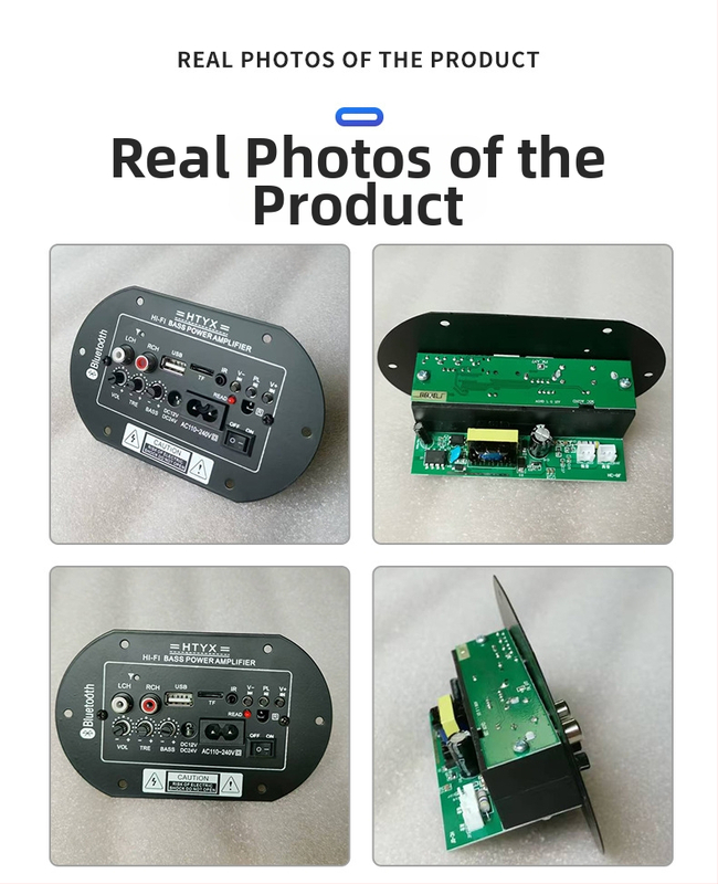 Bluetooth stiprintuvo plokštė subwoofer'iui – 25W, 12/24/220V, namų ir automobilių naudojimui