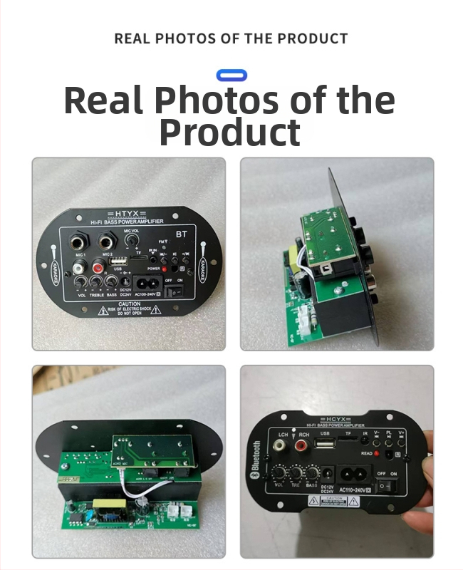 Bluetooth stiprintuvo plokštė subwoofer'iui – 25W, 12/24/220V, namų ir automobilių naudojimui