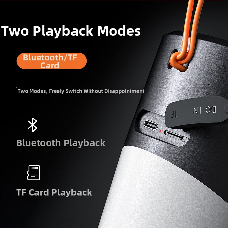 Boxă Bluetooth fără fir cu lumină RGB, difuzor portabil pentru exterior, cu conectare TWS și slot pentru card — Bluetooth 5.3, 5W, rază 10 m, 60 Hz–15 kHz, SNR ≥85 dB, baterie încorporată 500–800 mAh