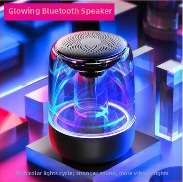 Boxă Bluetooth fără fir, cu design din cristal de sticlă (Bluetooth 5.0, 20Hz-20kHz, SNR ≥75dB, 3W, baterie încorporată 1000–1200mAh)