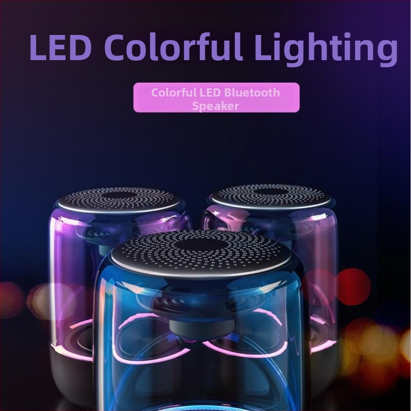 Boxă Bluetooth fără fir, cu design din cristal de sticlă (Bluetooth 5.0, 20Hz-20kHz, SNR ≥75dB, 3W, baterie încorporată 1000–1200mAh)