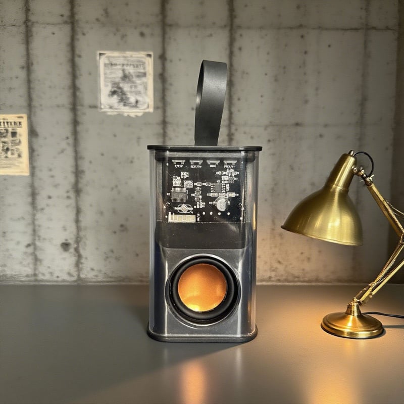 Bluetooth skaļrunis ar elpojošu LED gaismu, iebūvēta 300–500mAh akumulatora, Bluetooth 5.3, 100Hz–20kHz, SNR ≥95dB, kartes slots