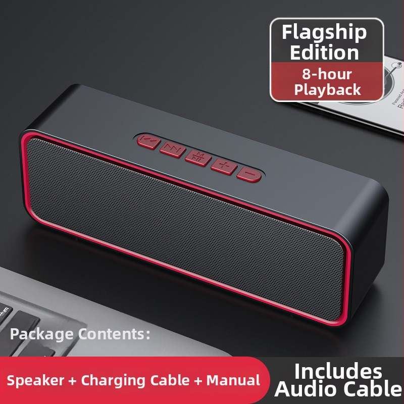 Belaidė Bluetooth kolonėlė su subwooferiu, Bluetooth 5.0, 6W, IPX7, 100Hz-20kHz dažnių diapazonas, atminties kortelės lizdas