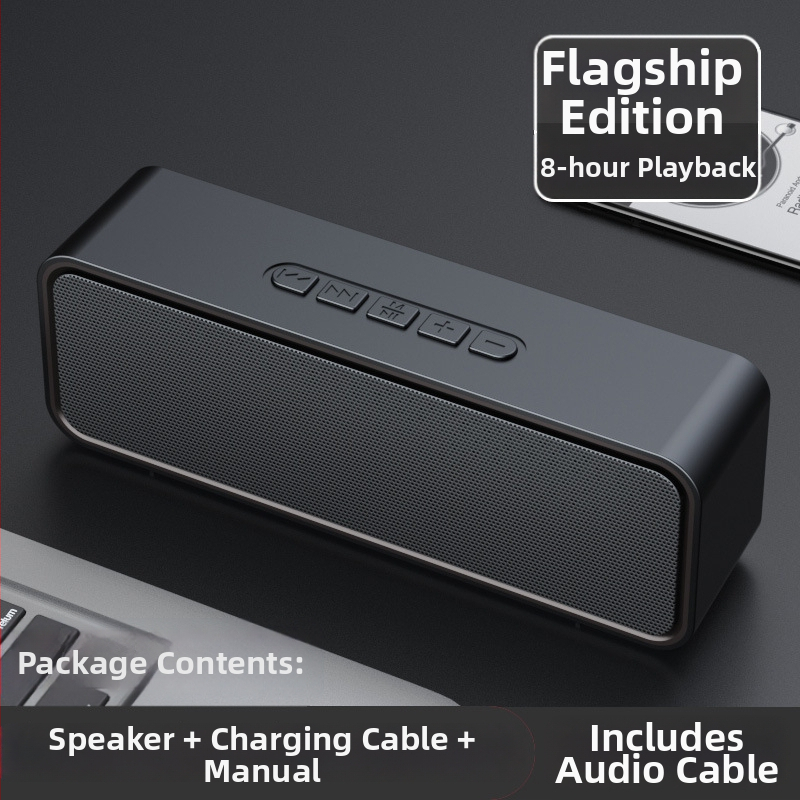 Belaidė Bluetooth kolonėlė su subwooferiu, Bluetooth 5.0, 6W, IPX7, 100Hz-20kHz dažnių diapazonas, atminties kortelės lizdas