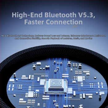 Kompakti Bluetooth garsiakalbis su siurbimo kilpeli – aukštas garso lygi, gilus basas, Bluetooth 5.3, įmontuota baterija 300–500 mAh, 5W, dažnių diapazonas 100 Hz–20 kHz, veikimo nuotolis 10 m